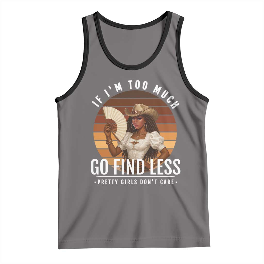 Black History African Melanin Cowgirl Tank Top Country Girls African American Western Tribute TS10 Deep Heather Black Print Your Wear