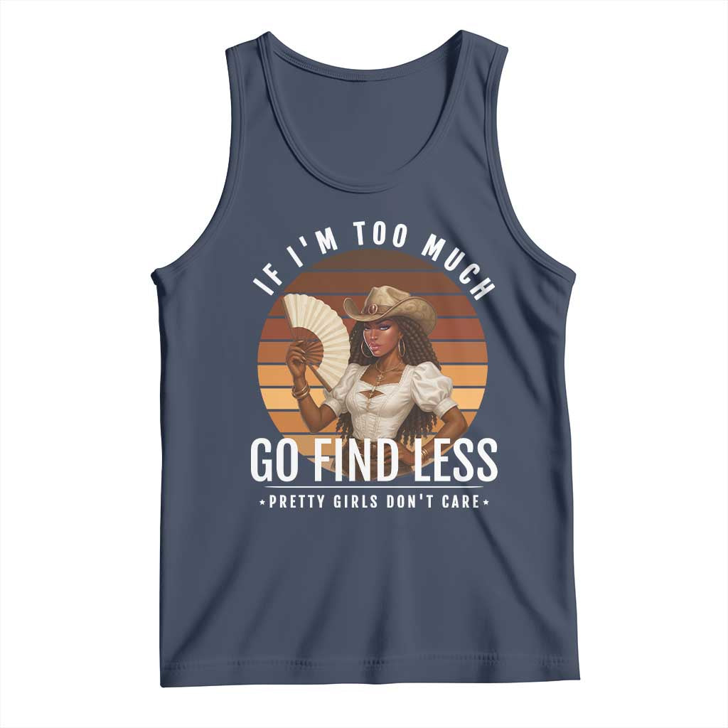 Black History African Melanin Cowgirl Tank Top Country Girls African American Western Tribute TS10 Navy Print Your Wear