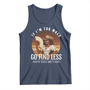 Black History African Melanin Cowgirl Tank Top Country Girls African American Western Tribute TS10 Navy Print Your Wear