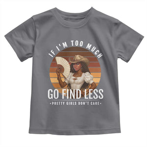 Black History African Melanin Cowgirl Toddler T Shirt Country Girls African American Western Tribute TS10 Charcoal Print Your Wear