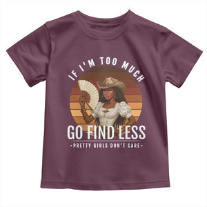 Black History African Melanin Cowgirl Toddler T Shirt Country Girls African American Western Tribute TS10 Maroon Print Your Wear