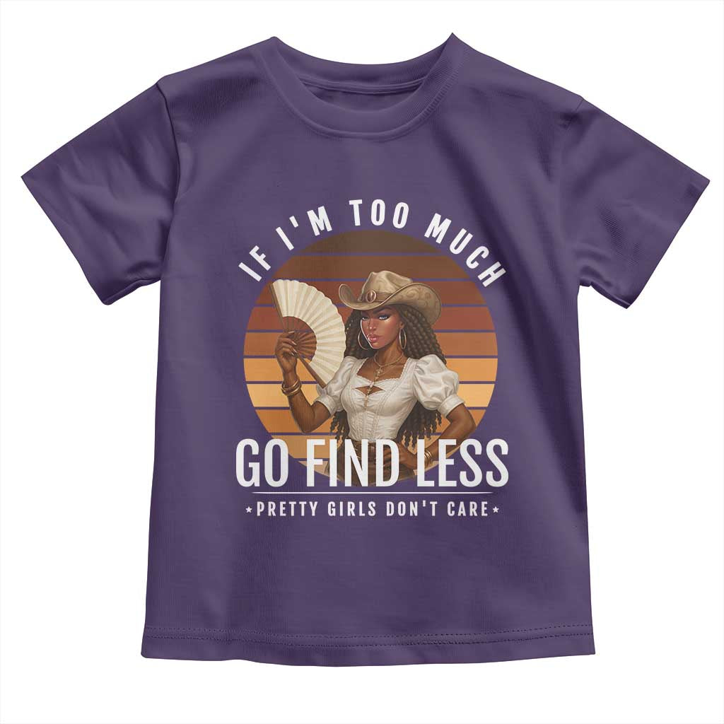 Black History African Melanin Cowgirl Toddler T Shirt Country Girls African American Western Tribute TS10 Purple Print Your Wear