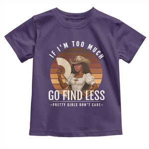 Black History African Melanin Cowgirl Toddler T Shirt Country Girls African American Western Tribute TS10 Purple Print Your Wear