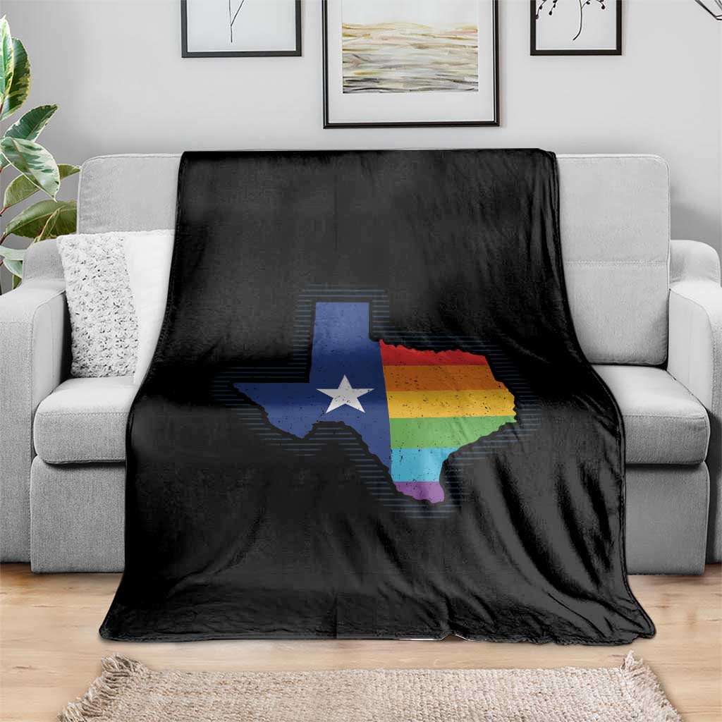 LGBTQ Texas State Flag Throw Blanket TS10 Print Your Wear