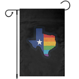 LGBTQ Texas State Flag Garden Flag TS10 Black Print Your Wear