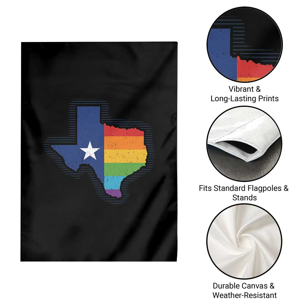 LGBTQ Texas State Flag Garden Flag TS10 Print Your Wear