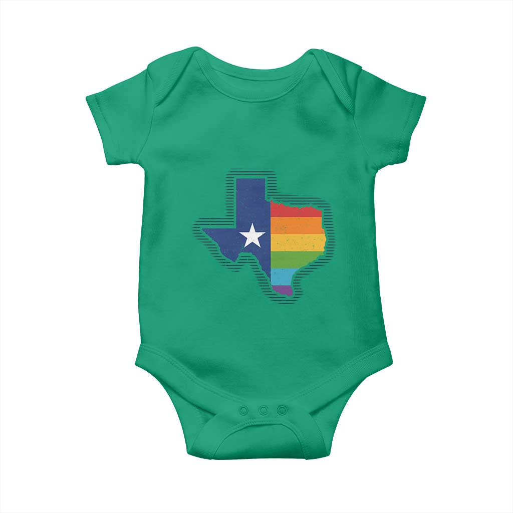 LGBTQ Texas State Flag Baby Onesie TS10 Irish Green Print Your Wear