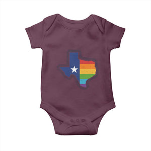LGBTQ Texas State Flag Baby Onesie TS10 Maroon Print Your Wear