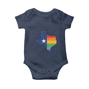 LGBTQ Texas State Flag Baby Onesie TS10 Navy Print Your Wear