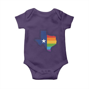 LGBTQ Texas State Flag Baby Onesie TS10 Purple Print Your Wear