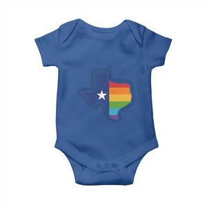 LGBTQ Texas State Flag Baby Onesie TS10 Royal Blue Print Your Wear
