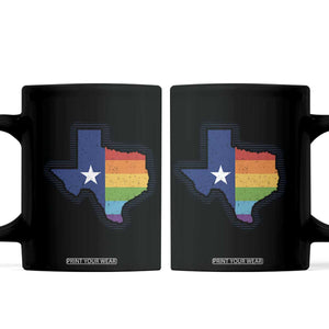 LGBTQ Texas State Flag Coffee Mug TS10 Black Print Your Wear