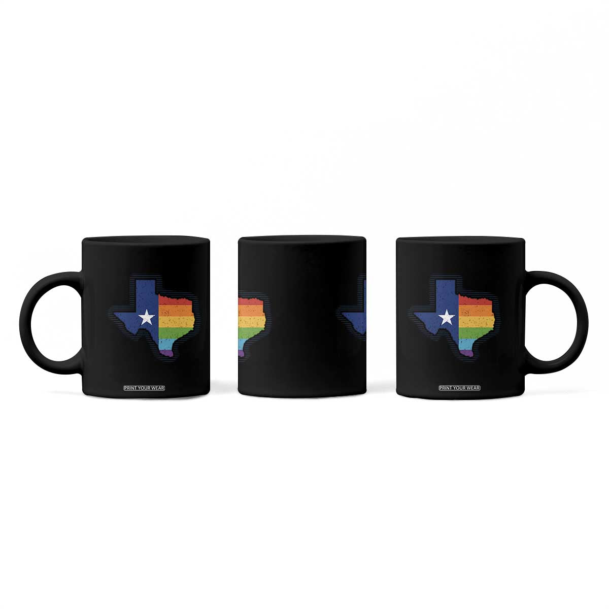 LGBTQ Texas State Flag Coffee Mug TS10 Print Your Wear