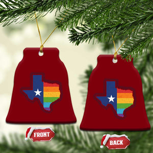 LGBTQ Texas State Flag Ceramic Ornament TS10 Print Your Wear