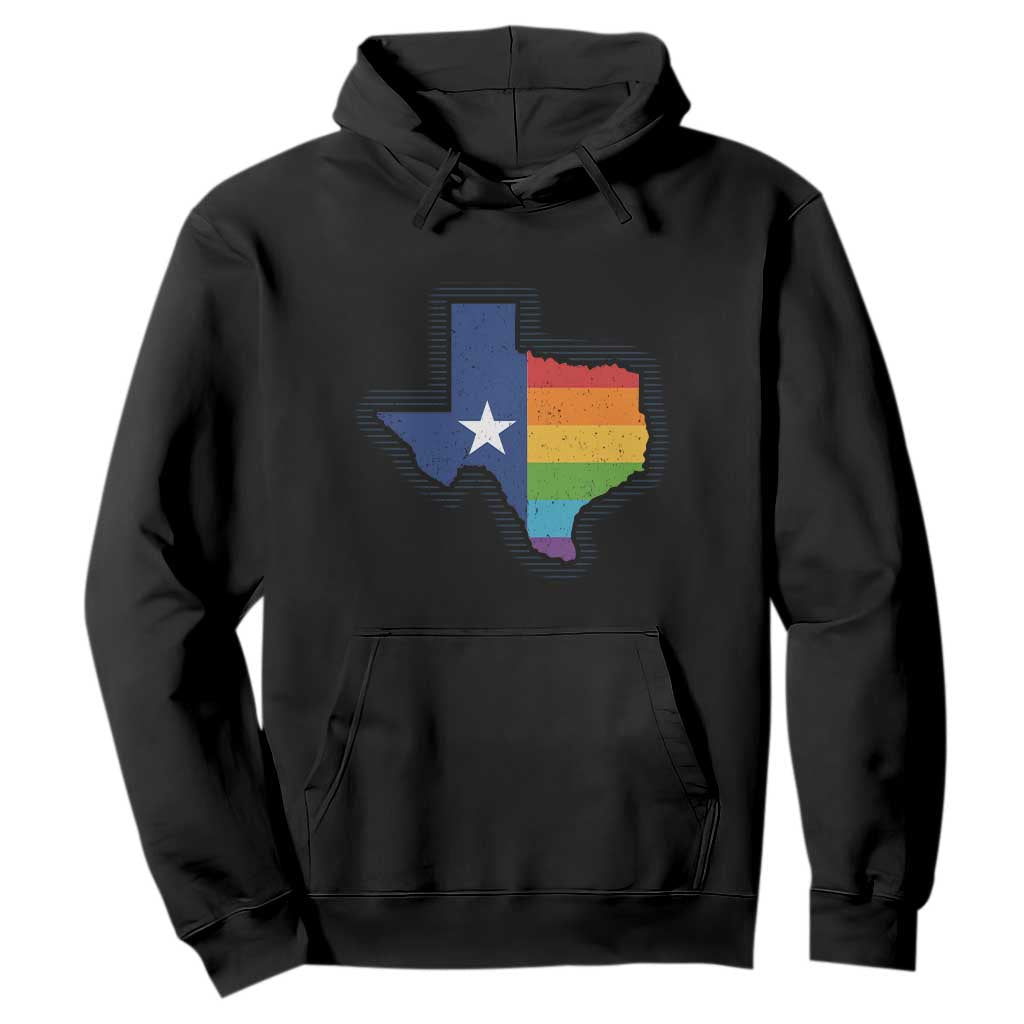 LGBTQ Texas State Flag Hoodie TS10 Black Print Your Wear
