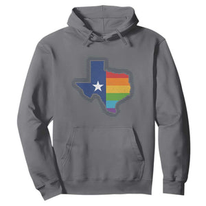 LGBTQ Texas State Flag Hoodie TS10 Charcoal Print Your Wear