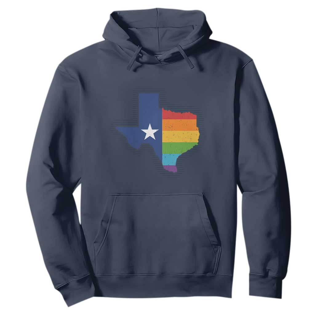 LGBTQ Texas State Flag Hoodie TS10 Navy Print Your Wear