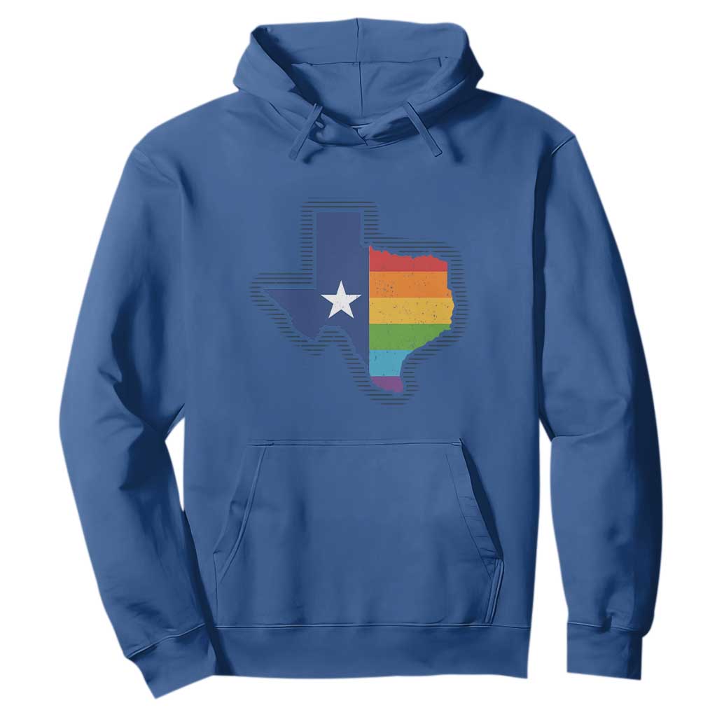 LGBTQ Texas State Flag Hoodie TS10 Royal Blue Print Your Wear