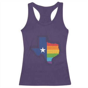 LGBTQ Texas State Flag Racerback Tank Top TS10 Purple Print Your Wear