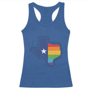 LGBTQ Texas State Flag Racerback Tank Top TS10 Royal Blue Print Your Wear