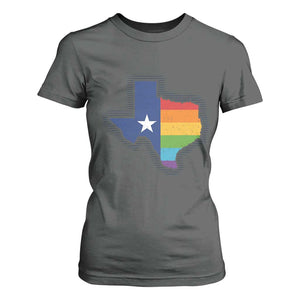 LGBTQ Texas State Flag T Shirt For Women TS10 Dark Heather Print Your Wear