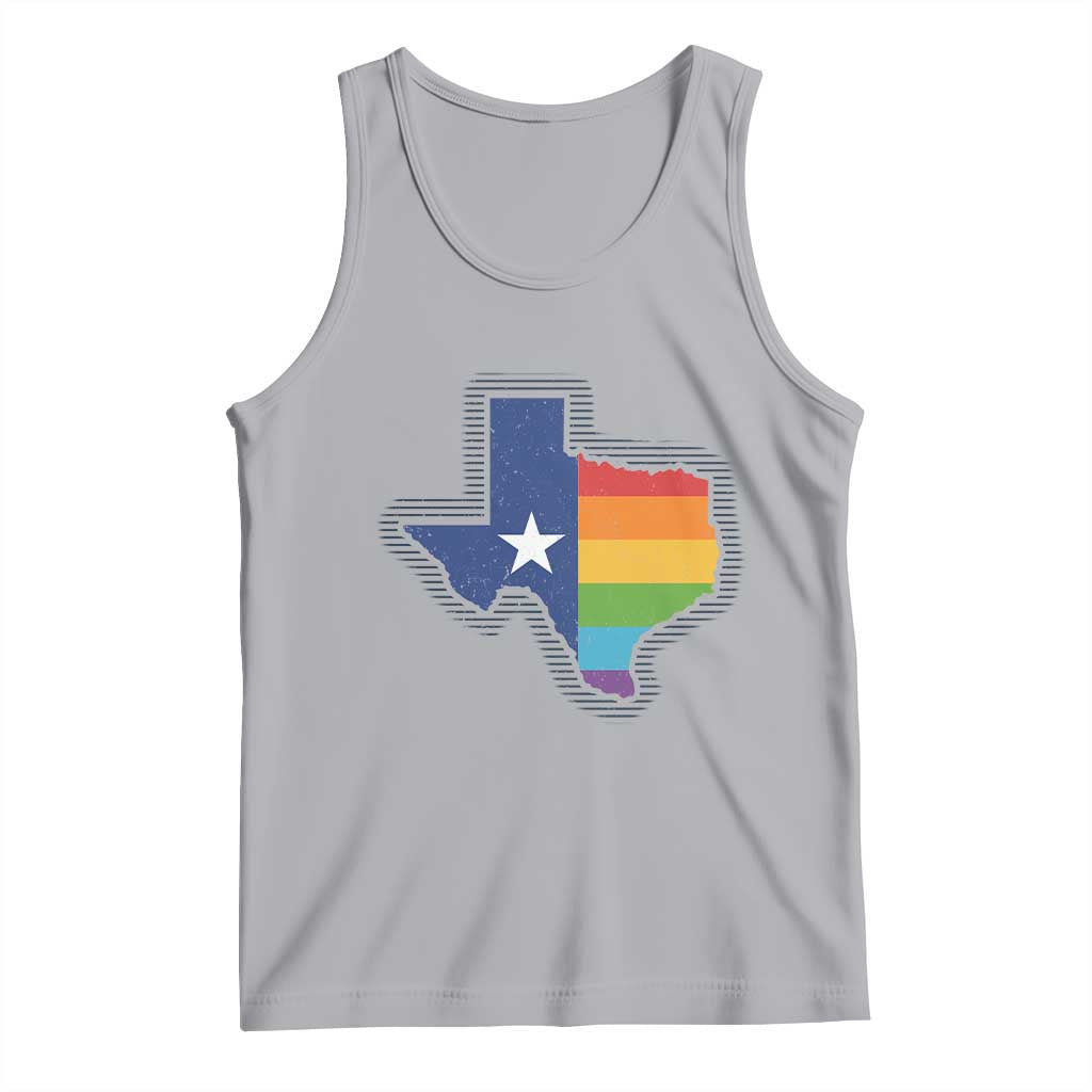 LGBTQ Texas State Flag Tank Top TS10 Athletic Heather Print Your Wear