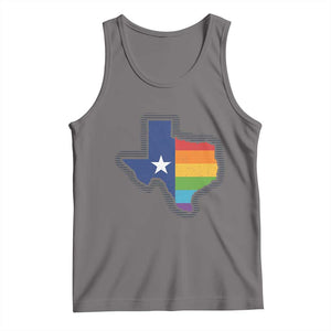 LGBTQ Texas State Flag Tank Top TS10 Deep Heather Print Your Wear