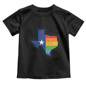 LGBTQ Texas State Flag Toddler T Shirt TS10 Black Print Your Wear