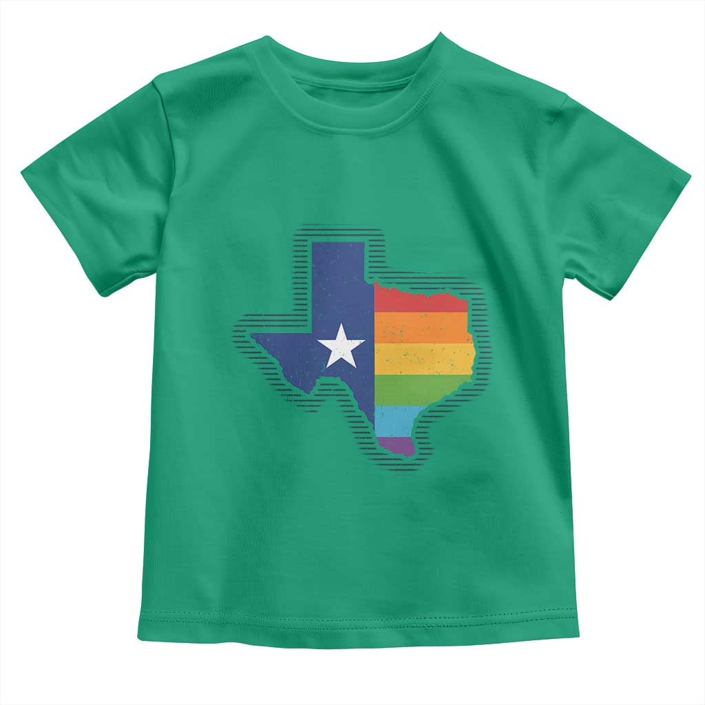 LGBTQ Texas State Flag Toddler T Shirt TS10 Irish Green Print Your Wear