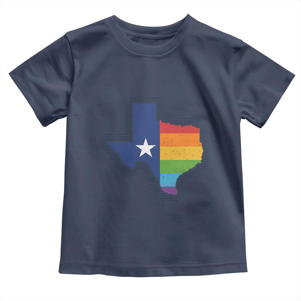 LGBTQ Texas State Flag Toddler T Shirt TS10 Navy Print Your Wear