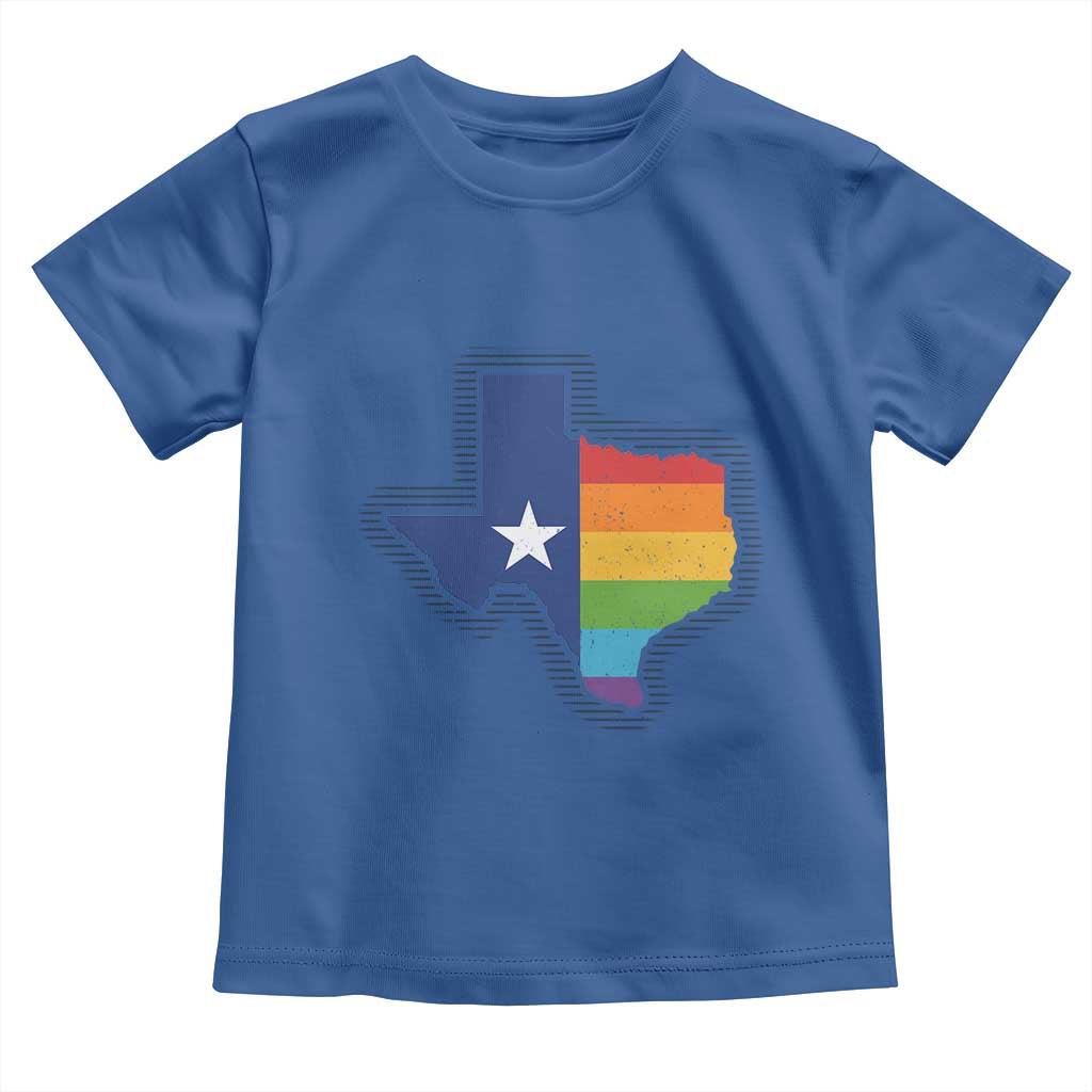 LGBTQ Texas State Flag Toddler T Shirt TS10 Royal Blue Print Your Wear