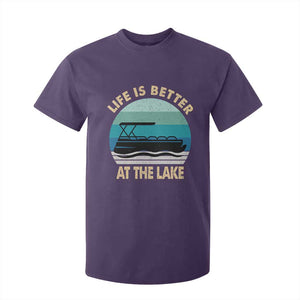 Funny Lake Life T Shirt For Kid Vintage Life is Better at The Lake Pontoon Boat TS10 Purple Print Your Wear