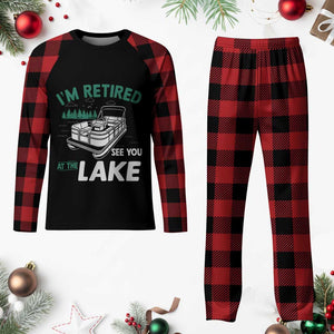 Im Retired See You At The Lake Plaid Pajama Set Funny Retirement Gifts Lake Lover Gifts TS10 Buffalo Plaid Print Your Wear