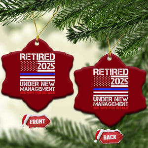 Police Retirement 2025 Ceramic Ornament Funny Retired Under New Management See Wife For Details TS10 Print Your Wear