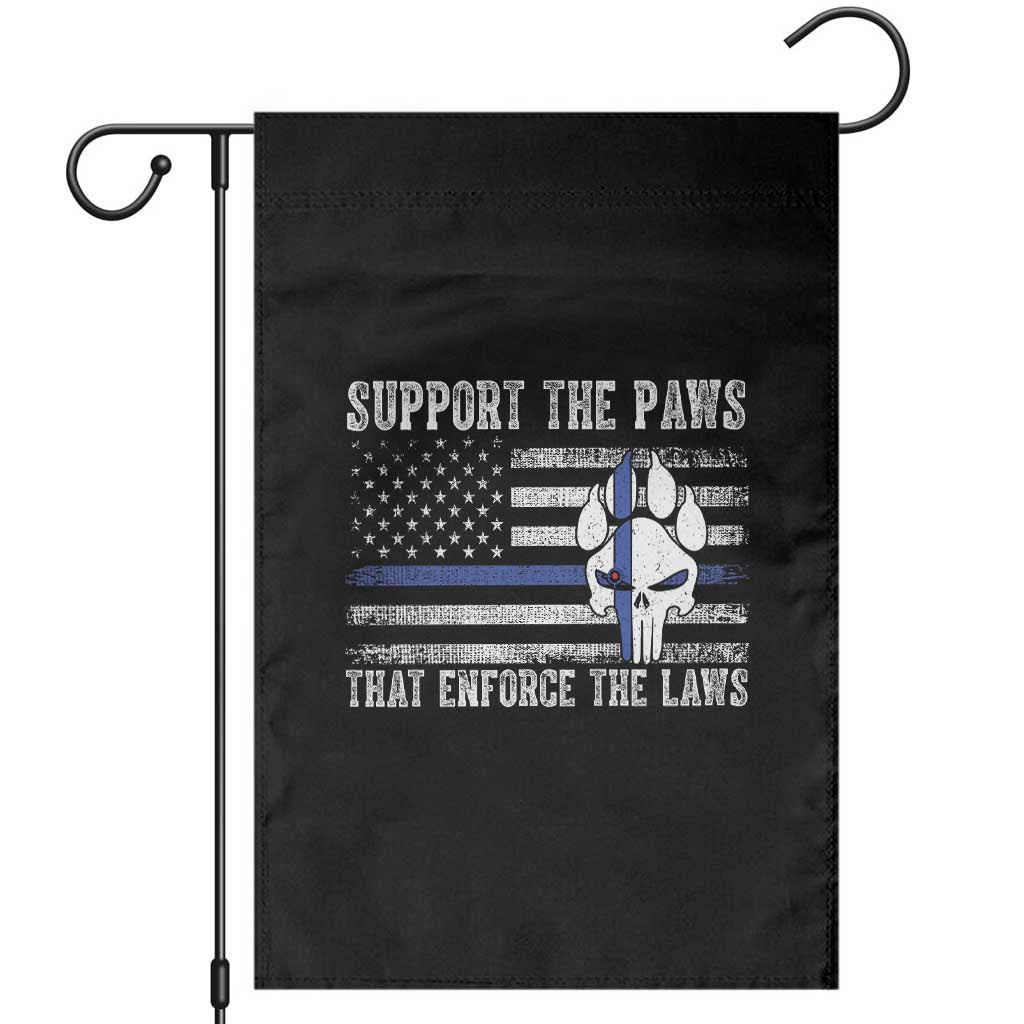 Police K9 Garden Flag Support The Paws That Enforce The Laws US Flag TS10 Black Print Your Wear
