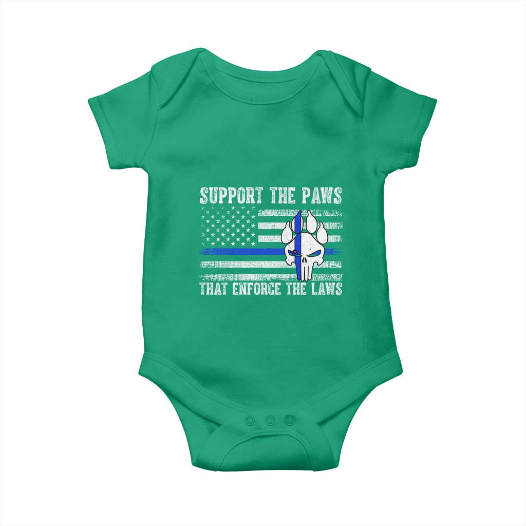 Police K9 Baby Onesie Support The Paws That Enforce The Laws US Flag TS10 Irish Green Print Your Wear