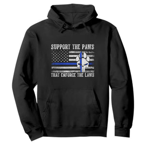 Police K9 Hoodie Support The Paws That Enforce The Laws US Flag TS10 Black Print Your Wear