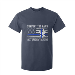 Police K9 T Shirt For Kid Support The Paws That Enforce The Laws US Flag TS10 Navy Print Your Wear