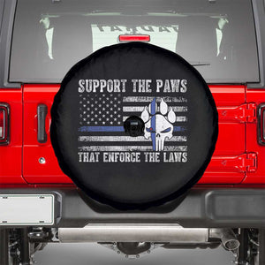 Police K9 Spare Tire Cover Support The Paws That Enforce The Laws US Flag TS10 Black Print Your Wear