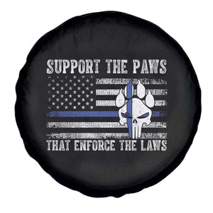 Police K9 Spare Tire Cover Support The Paws That Enforce The Laws US Flag TS10 Print Your Wear