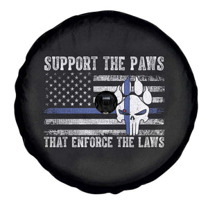 Police K9 Spare Tire Cover Support The Paws That Enforce The Laws US Flag TS10 Print Your Wear