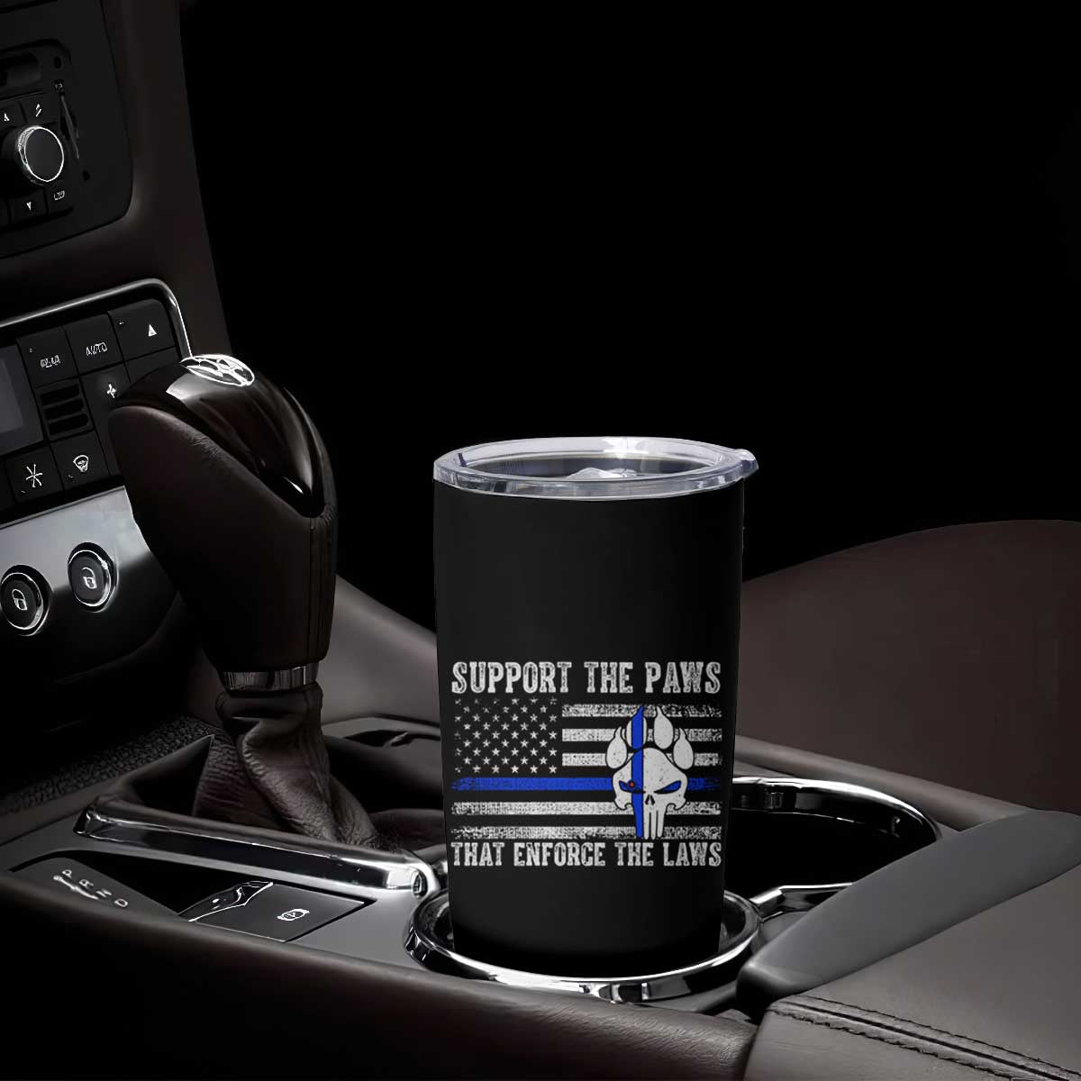Police K9 Tumbler Cup Support The Paws That Enforce The Laws US Flag TS10 Print Your Wear