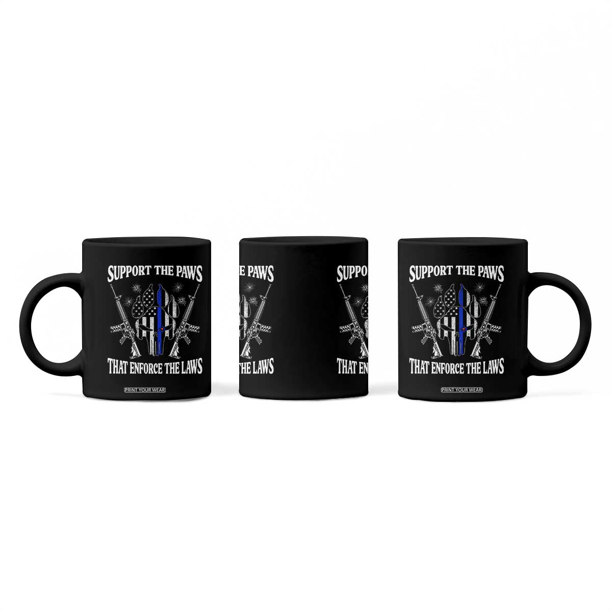 Police K9 Coffee Mug Support The Paws That Enforce The Laws American Flag TS10 Print Your Wear