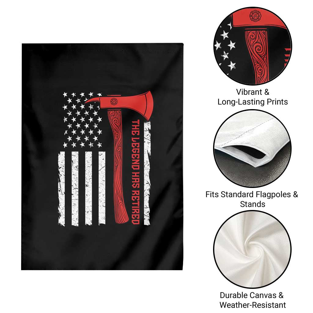 The Legend Has Retired Firefighter Garden Flag Vintage Retirement Gifts Fireman American Flag TS10 Print Your Wear