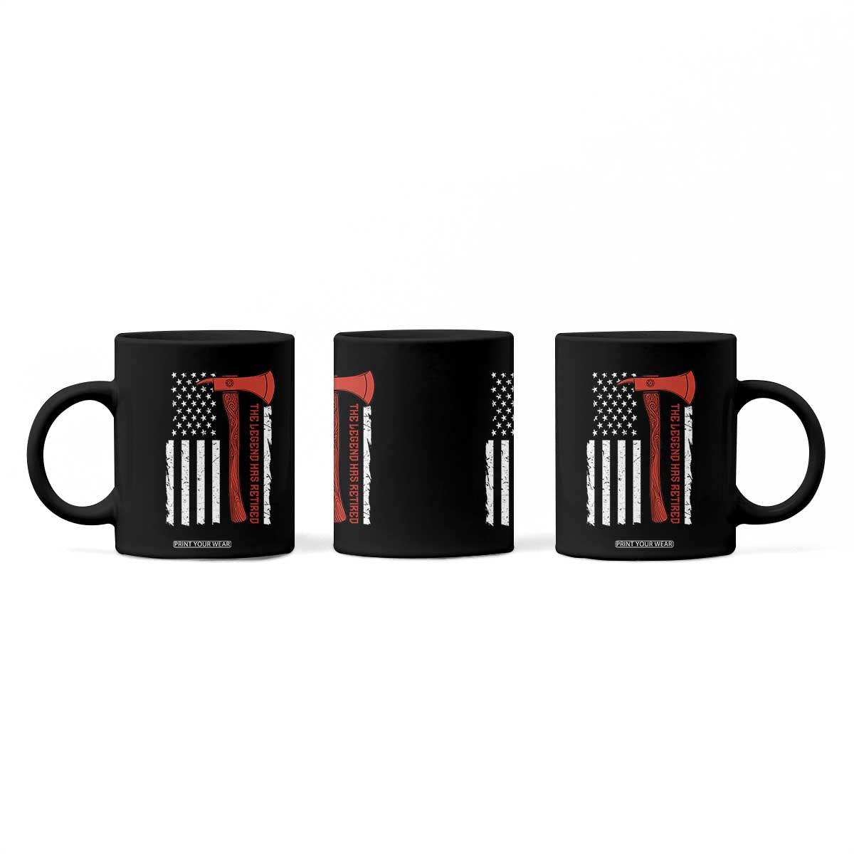 The Legend Has Retired Firefighter Coffee Mug Vintage Retirement Gifts Fireman American Flag TS10 Print Your Wear