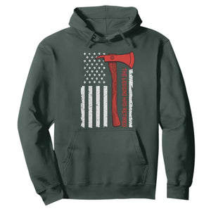 The Legend Has Retired Firefighter Hoodie Vintage Retirement Gifts Fireman American Flag TS10 Dark Forest Green Print Your Wear