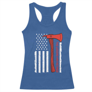 The Legend Has Retired Firefighter Racerback Tank Top Vintage Retirement Gifts Fireman American Flag TS10 Royal Blue Print Your Wear