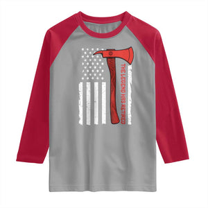 The Legend Has Retired Firefighter Raglan Shirt Vintage Retirement Gifts Fireman American Flag TS10 Sport Gray Red Print Your Wear