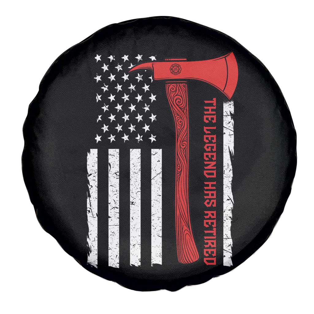 The Legend Has Retired Firefighter Spare Tire Cover Vintage Retirement Gifts Fireman American Flag TS10 Print Your Wear