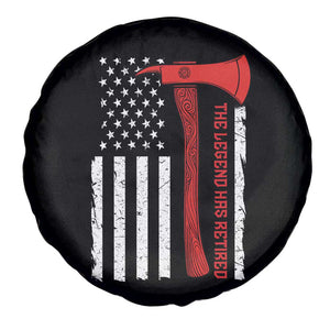 The Legend Has Retired Firefighter Spare Tire Cover Vintage Retirement Gifts Fireman American Flag TS10 Print Your Wear